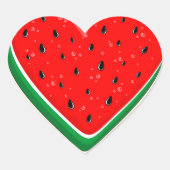 Watermeloen Hart Valentijnsdag Vrij Palestina Hart Sticker (Voorkant)