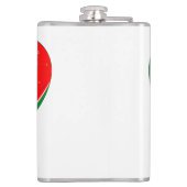 Watermeloen Hart Valentijnsdag Vrij Palestina Heupfles (Achterkant)