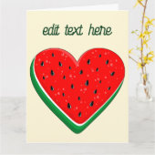 Watermeloen Hart Valentijnsdag Vrij Palestina Kaart (Gele Bloem)