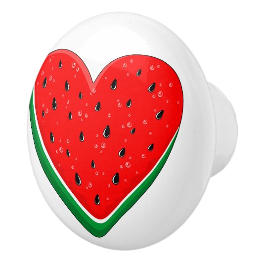 Watermeloen Hart Valentijnsdag Vrij Palestina Keramische Knop (Rechts)