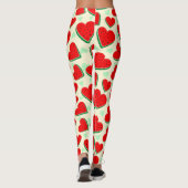 Watermeloen Hart Valentijnsdag Vrij Palestina Leggings (Achterkant)