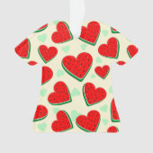 Watermeloen Hart Valentijnsdag Vrij Palestina Ornament (voorkant)