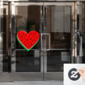 Watermeloen Hart Valentijnsdag Vrij Palestina Raamsticker (Kantoordeur)