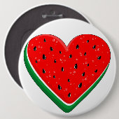 Watermeloen Hart Valentijnsdag Vrij Palestina Ronde Button 6,0 Cm (Voorkant /achterkant)