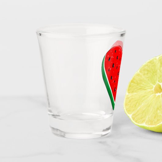 Watermeloen Hart Valentijnsdag Vrij Palestina Shot Glas (Links)