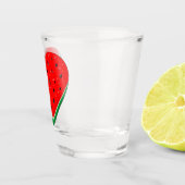 Watermeloen Hart Valentijnsdag Vrij Palestina Shot Glas (Rechts)