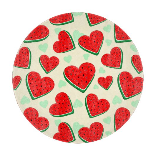Watermeloen Hart Valentijnsdag Vrij Palestina Snijplank (Voorkant)