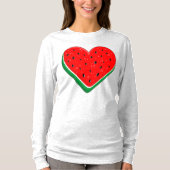 Watermeloen Hart Valentijnsdag Vrij Palestina T-shirt