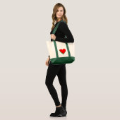 Watermeloen Hart Valentijnsdag Vrij Palestina Tote Bag (Voorkant (model))