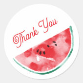 Watermeloen Hartelijk dank Ronde Sticker (Voorkant)