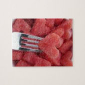 Watermeloen hartpuzzel met cadeaudoos legpuzzel (Horizontaal)