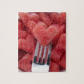 Watermeloen hartpuzzel met cadeaudoos legpuzzel (Verticaal)