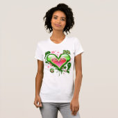 Watermeloen Heart (Versie 2) T-shirt (Voorkant volledig)