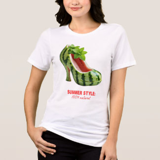 Watermeloen High Heel – Juicy Summer Style Tri-Blend Shirt