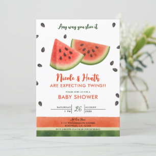 Watermeloen Hoe je hem ook Snijdt Baby Shower Kaart