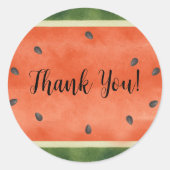 Watermeloen Hoe je het ook Snijdt Zomerfeest Ronde Sticker (Voorkant)