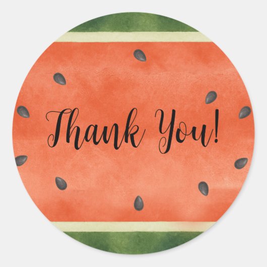 Watermeloen Hoe je het ook Snijdt Zomerfeest Ronde Sticker (Voorkant)