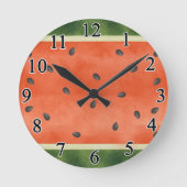 Watermeloen, hoe je het ook snijdt, zomervrucht ronde klok (Voorkant)