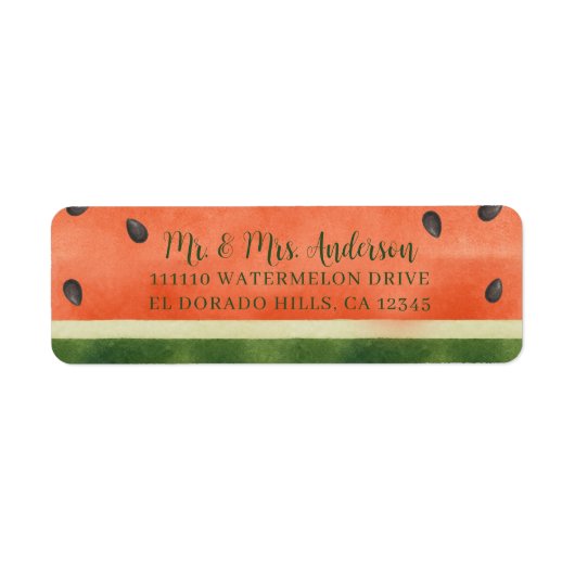 Watermeloen Hoe je het ook wendt of keert Zomerfee Etiket (Voorkant)