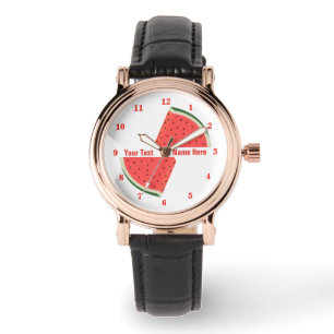 Watermeloen Horloge Cadeau met Aangepaste Tekst Na
