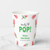 Watermeloen Ice Cream Popcicle Baby shower Papieren Bekers (Achterkant)