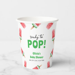 Watermeloen Ice Cream Popcicle Baby shower Papieren Bekers