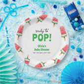 Watermeloen Ice Cream Popcicle Baby shower Papieren Bordje (Feest)