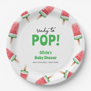 Watermeloen Ice Cream Popcicle Baby shower Papieren Bordje