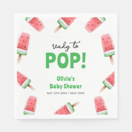 Watermeloen Ice Cream Popcicle Baby shower Servet