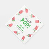 Watermeloen Ice Cream Popcicle Baby shower Servet (Hoek)