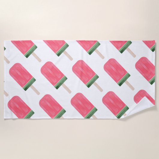 Watermeloen Ice Cream Summer Beach Towel Strandlaken (Voorkant)