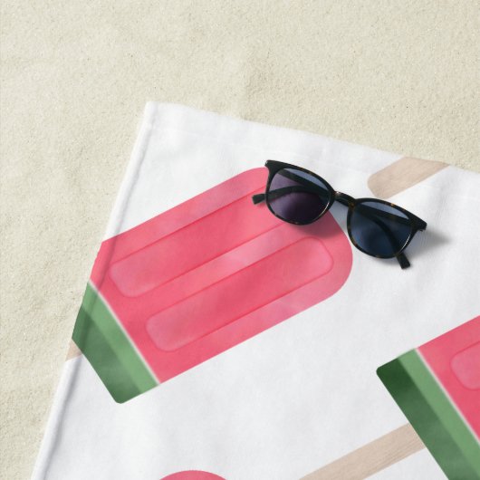 Watermeloen Ice Cream Summer Beach Towel Strandlaken (In situ)
