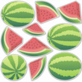 Watermeloen Icon Set Stickers (Voorkant)