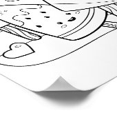 Watermeloen ijs - pagina voor kleuren poster (Hoek)