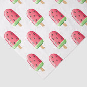 Watermeloen ijslolly (Design 41 Red Series) Tissuepapier (Detail)