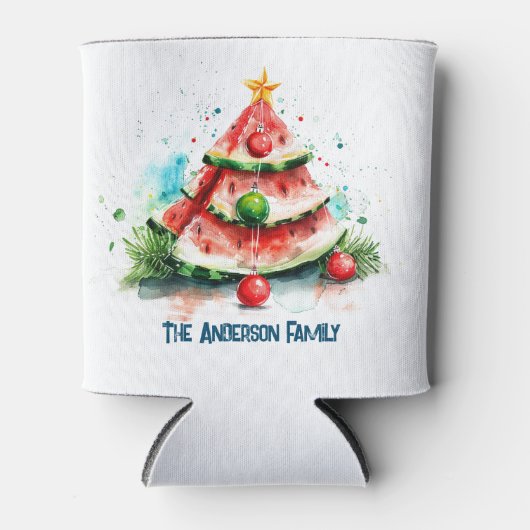 Watermeloen Ik Kerstmis In Juli Blikjeskoeler (Voorkant)