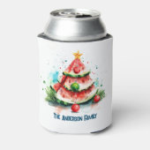 Watermeloen Ik Kerstmis In Juli Blikjeskoeler (Blikje Achterkant)