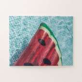 Watermeloen in zwembad legpuzzel (Horizontaal)
