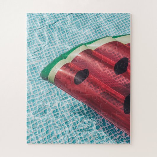 Watermeloen in zwembad legpuzzel (Verticaal)