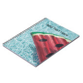 Watermeloen in zwembad notitieboek (Linkerzijde)