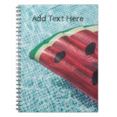 Watermeloen in zwembad notitieboek (Voorkant)