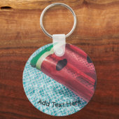 Watermeloen in zwembad sleutelhanger (Voorkant)