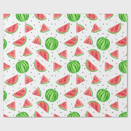 Watermeloen inpakpapier - rood (Vlak)