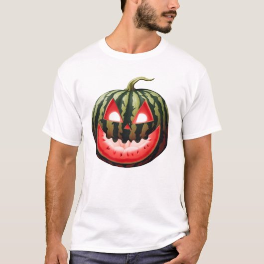 Watermeloen Jack'O'Lantern T-shirt (Voorkant)