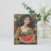 Watermeloen Joy Briefkaart (Staand voorkant)