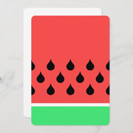 watermeloen kaart (Voorkant / Achterkant)