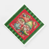 Watermeloen kabouters papieren servetten (Hoek)