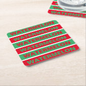 Watermeloen Kartonnen Onderzetters (Schuin)