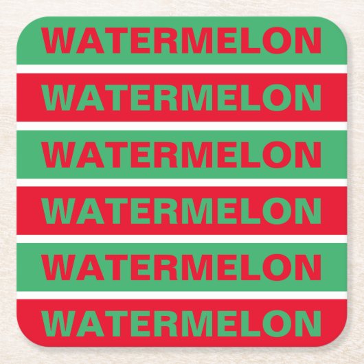 Watermeloen Kartonnen Onderzetters (Voorkant)