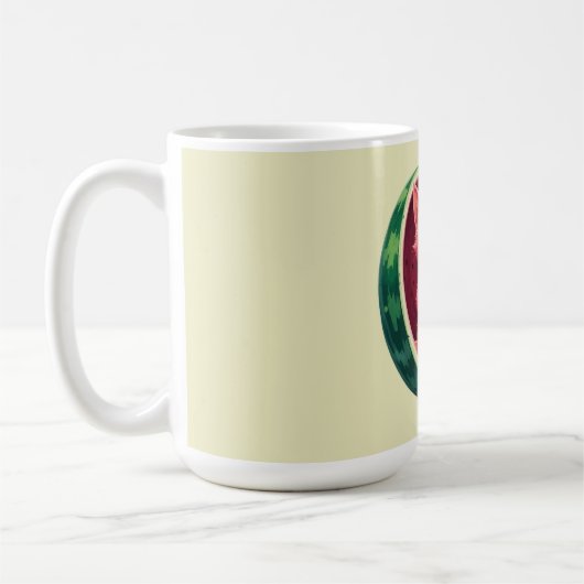 Watermeloen Kat Koffiepauze Koffiemok (Links)